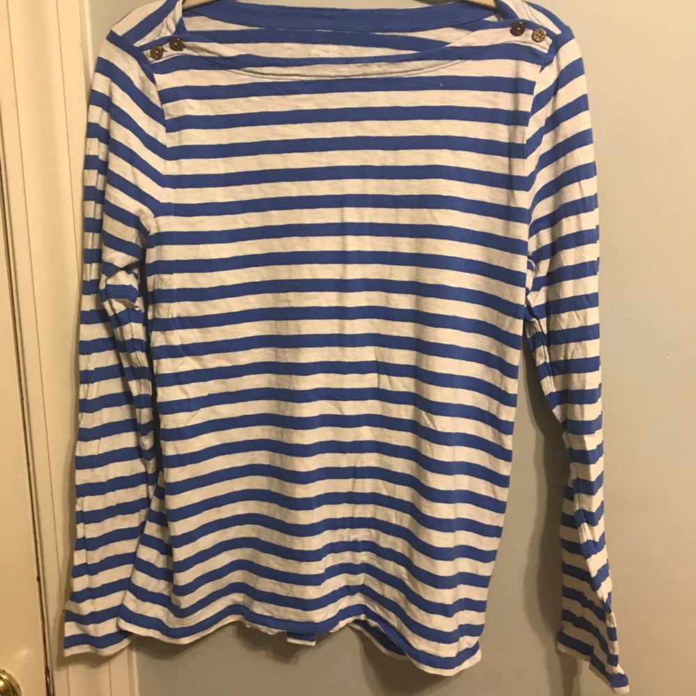 J.Cree Boat Neck Striped Shirt